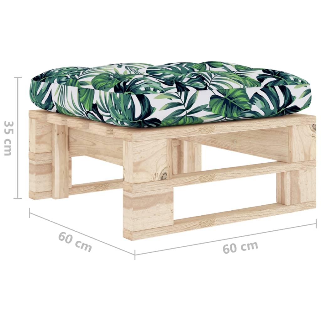 Pouf palette de jardin bois de pin imprégné