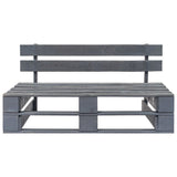 Central garden pallet sofa Grey Impregnated pine wood