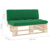 Central sofa garden pallet impregnated pine wood