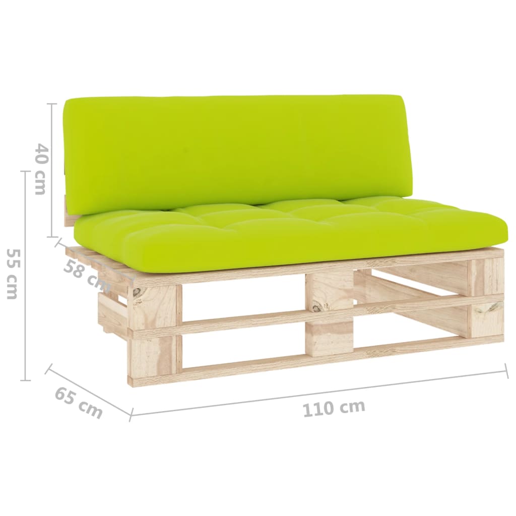 Zentrales Sofa für den Garten, Palette aus imprägniertem Kiefernholz