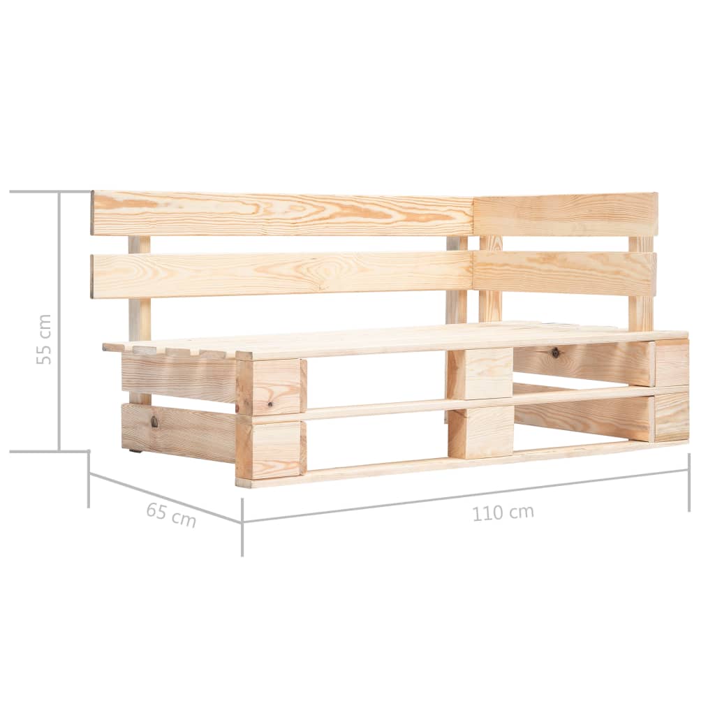 Garten-Paletten-Ecksofa aus imprägniertem Kiefernholz