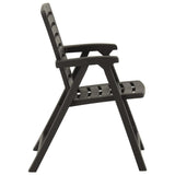 Chaises de jardin lot de 2 Plastique Anthracite