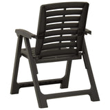 Chaises de jardin lot de 2 Plastique Anthracite