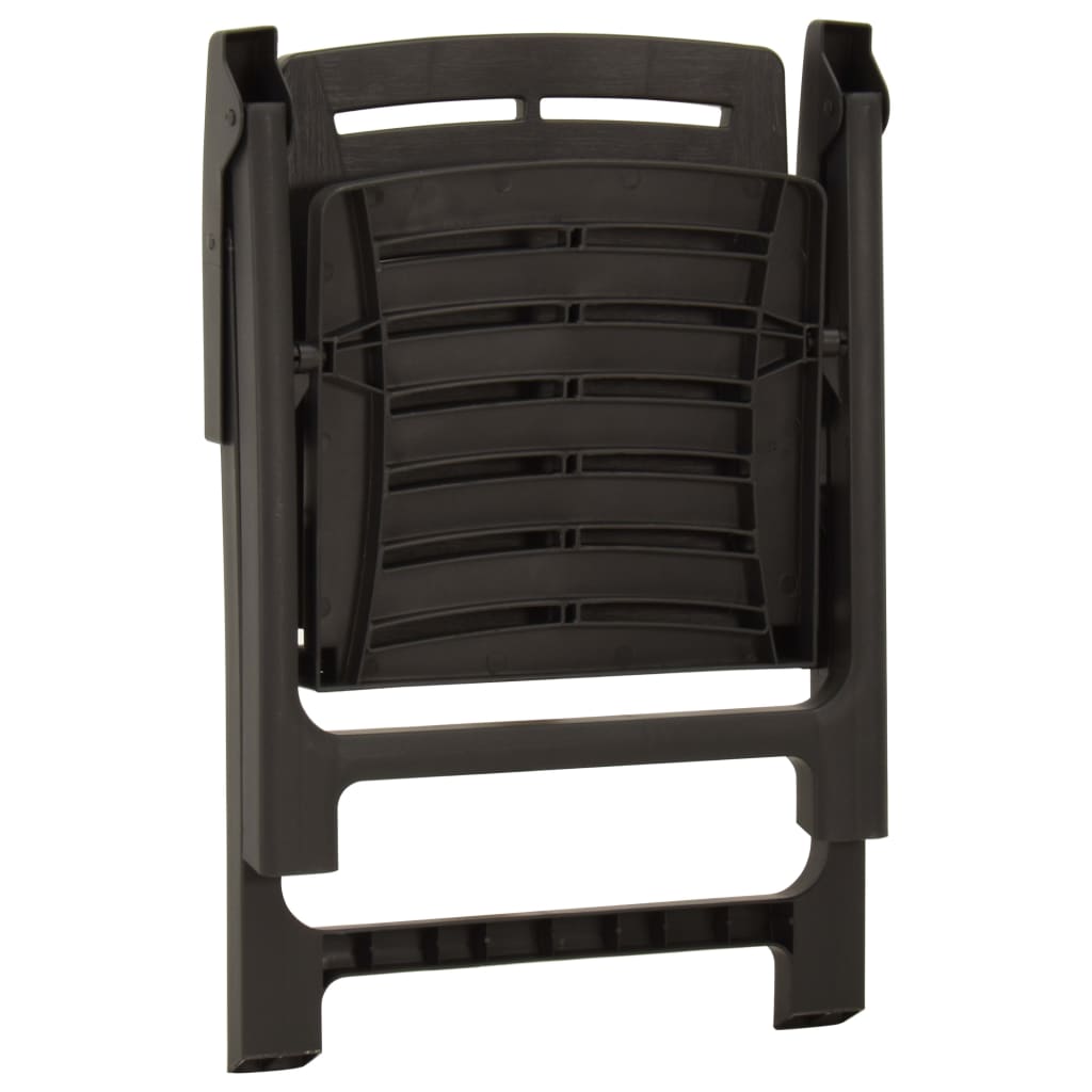 Chaises de jardin lot de 2 Plastique Anthracite