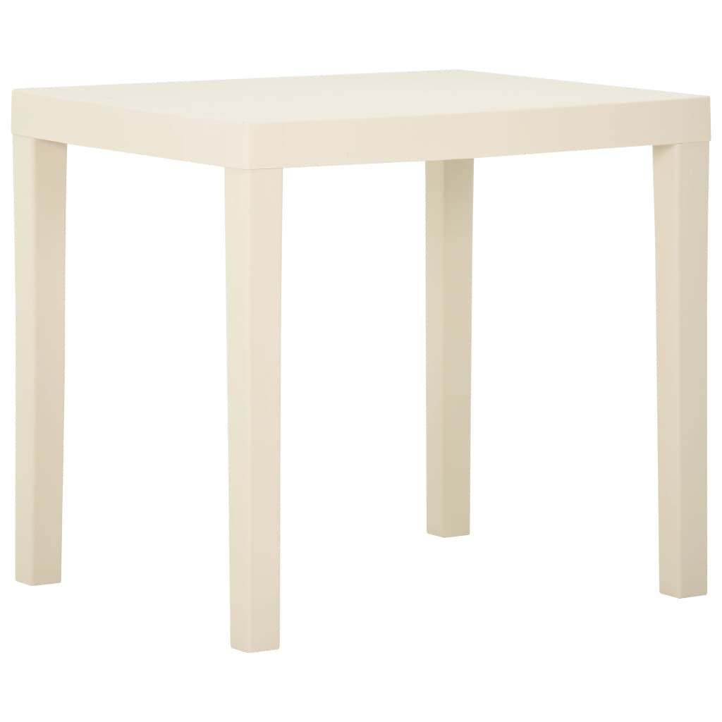 Table de jardin Blanc 79x65x72 cm Plastique