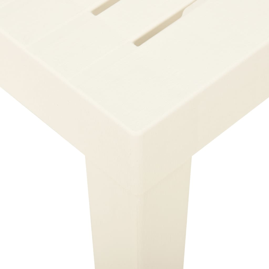 Table de jardin Blanc 79x65x72 cm Plastique