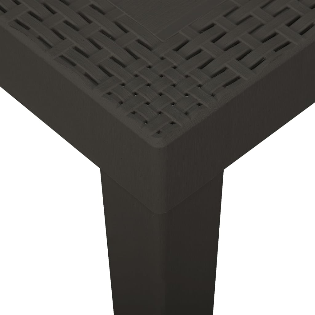 Table de jardin Anthracite 79x65x72 cm Plastique