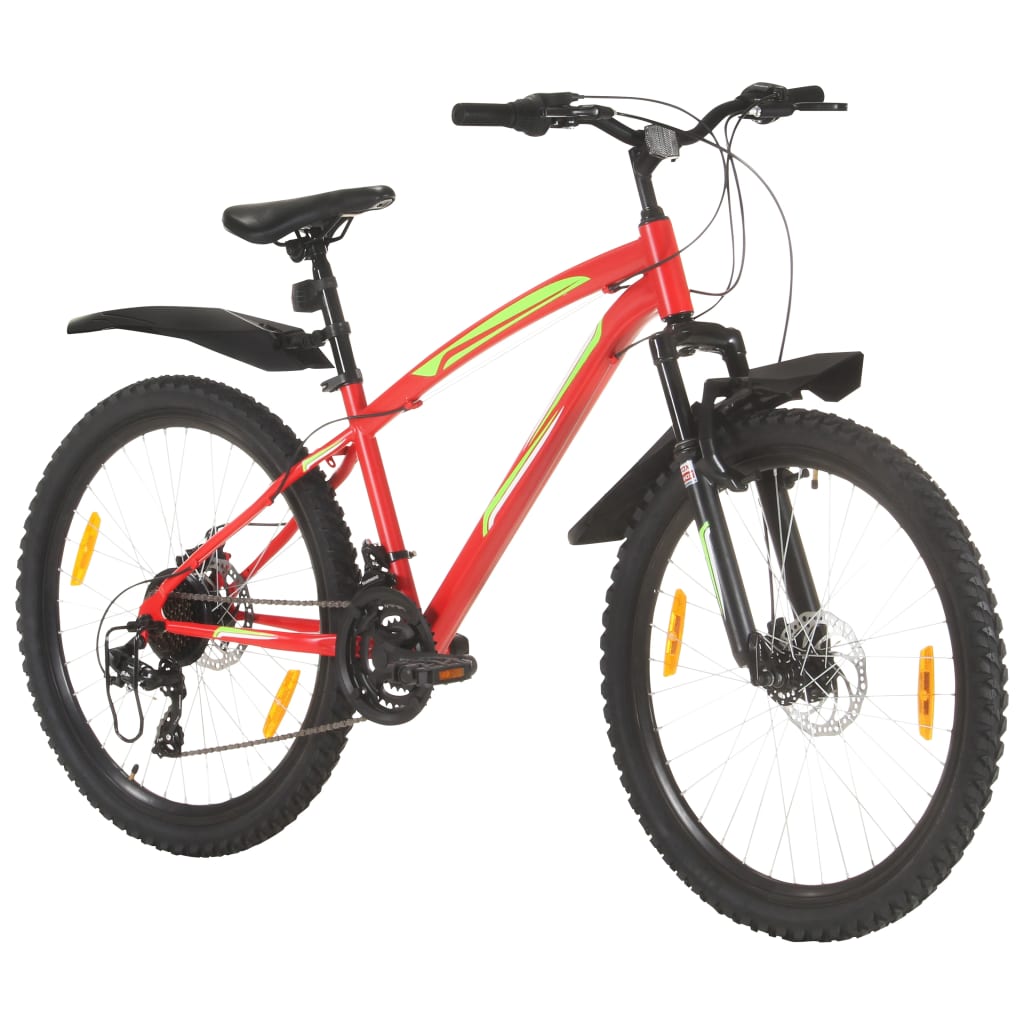 Mountainbike 21 Gang 26 Zoll Räder 36 cm Rot