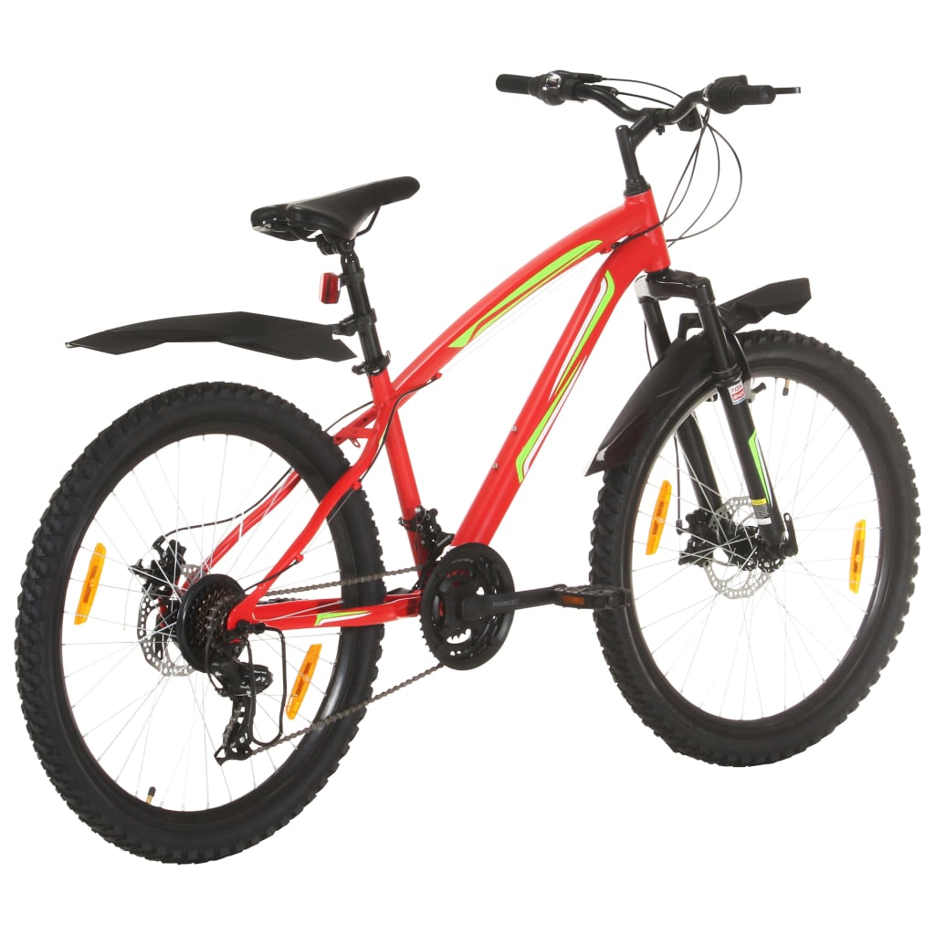 Mountainbike 21 Gang 26 Zoll Räder 36 cm Rot