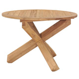 Table à dîner de jardin Ø110x75 cm Bois de teck massif