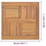 Square table top 50x50x2.5 cm Solid teak wood