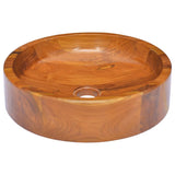 Lavabo Bois de teck massif Φ40x10 cm