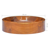 Lavabo Bois de teck massif Φ40x10 cm