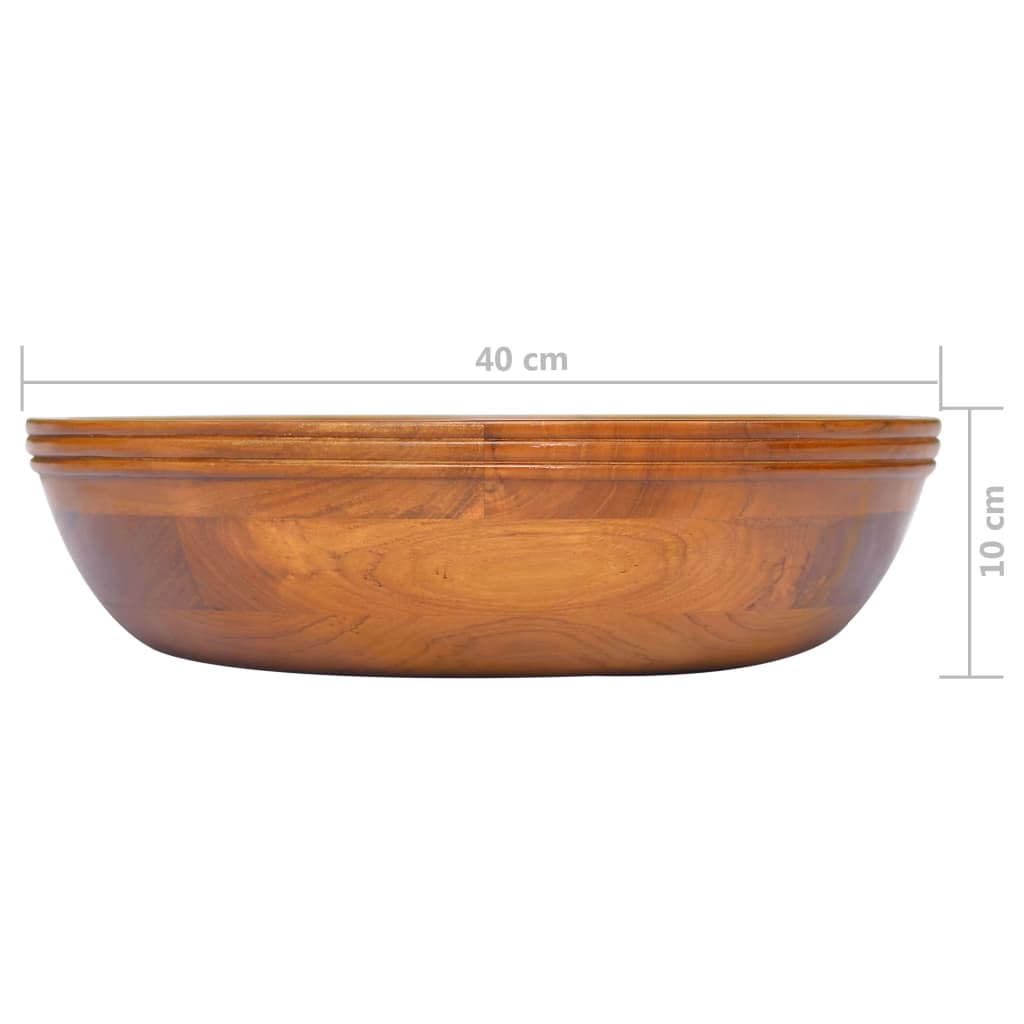 Lavabo Bois de teck massif Φ40x10 cm