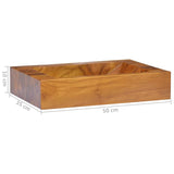 Lavabo Bois de teck massif 50x35x10 cm