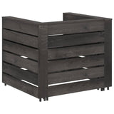 Salon de jardin palette 2 pcs Bois de pin imprégné de gris