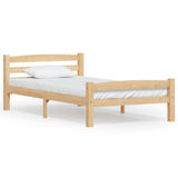 Cadre de lit sans matelas bois massif de pin 100x200 cm