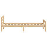 Cadre de lit sans matelas bois massif de pin 100x200 cm