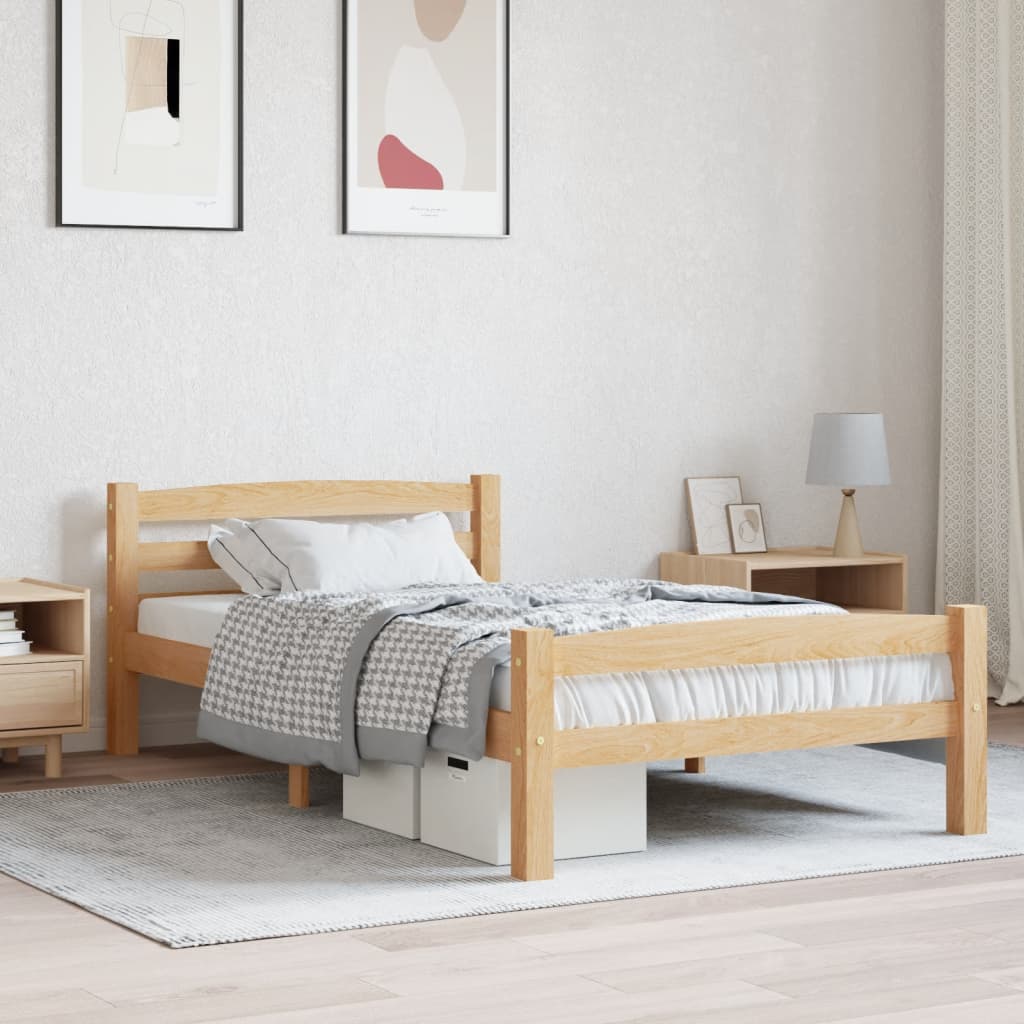 Cadre de lit sans matelas bois massif de pin 100x200 cm