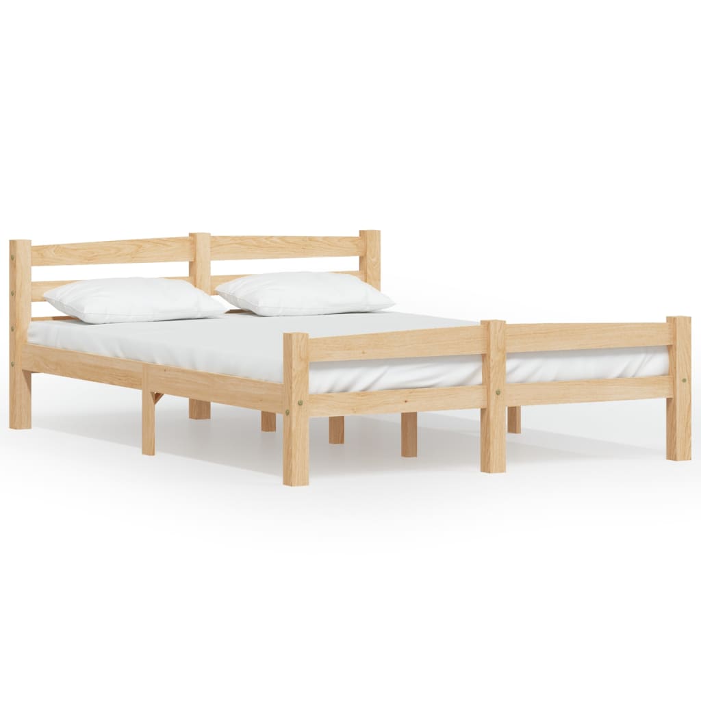 Cadre de lit sans matelas bois massif de pin 140x200 cm