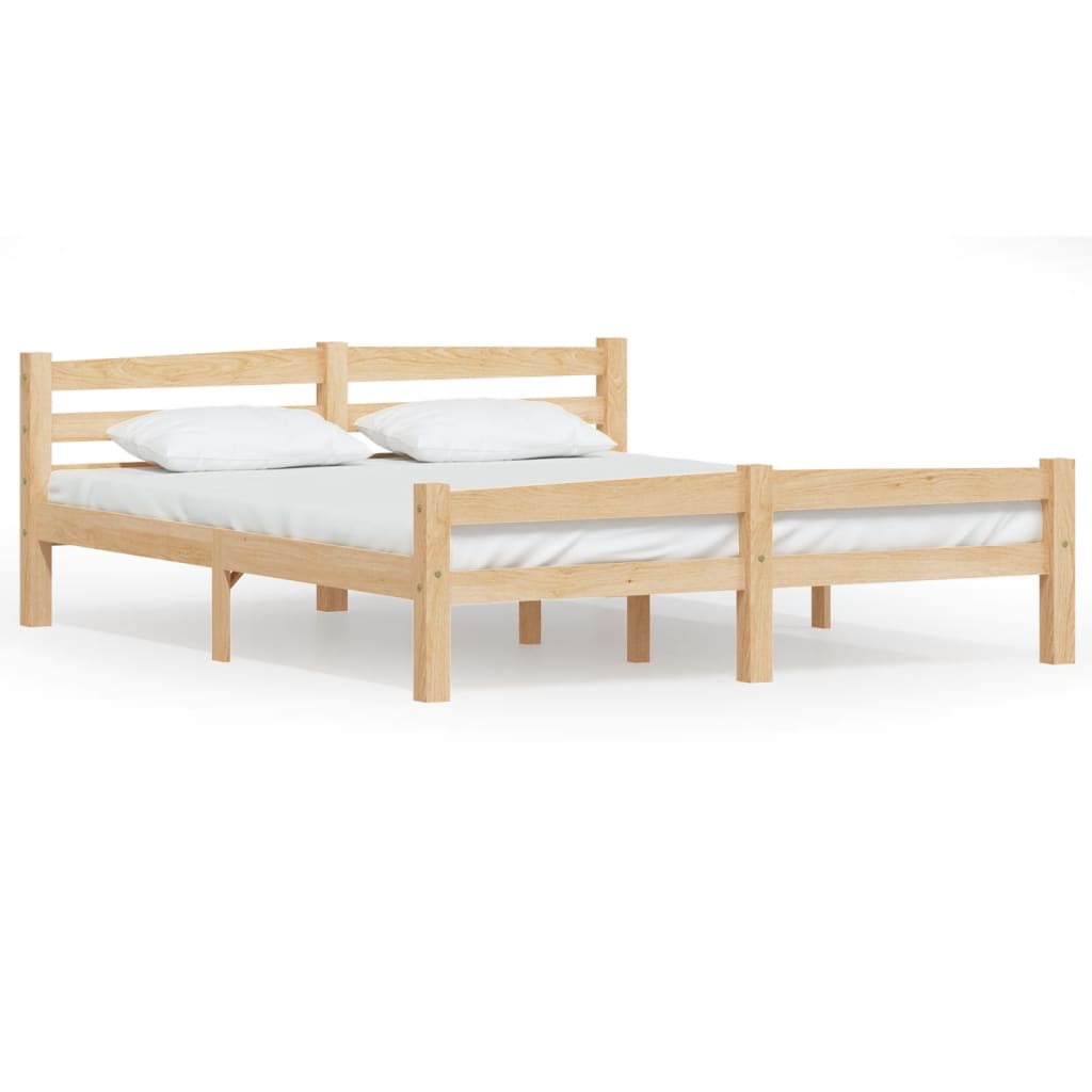 Cadre de lit sans matelas bois massif de pin 160x200 cm