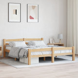 Cadre de lit sans matelas bois massif de pin 160x200 cm