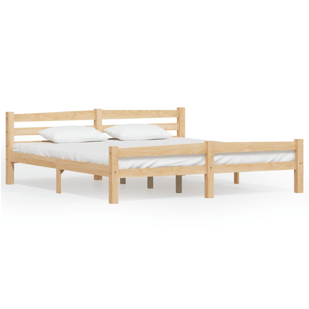 Cadre de lit sans matelas bois massif de pin 180x200 cm