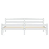 Cadre de lit sans matelas blanc bois massif de pin 180x200 cm