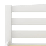 Cadre de lit sans matelas blanc bois massif de pin 180x200 cm