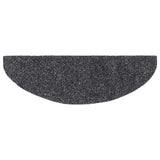 Tapis autoadhésifs de marches 10 pcs Gris foncé 65x21x4 cm