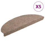 Tapis autoadhésifs de marches 5 pcs Crème 65x21x4 cm Aiguilleté