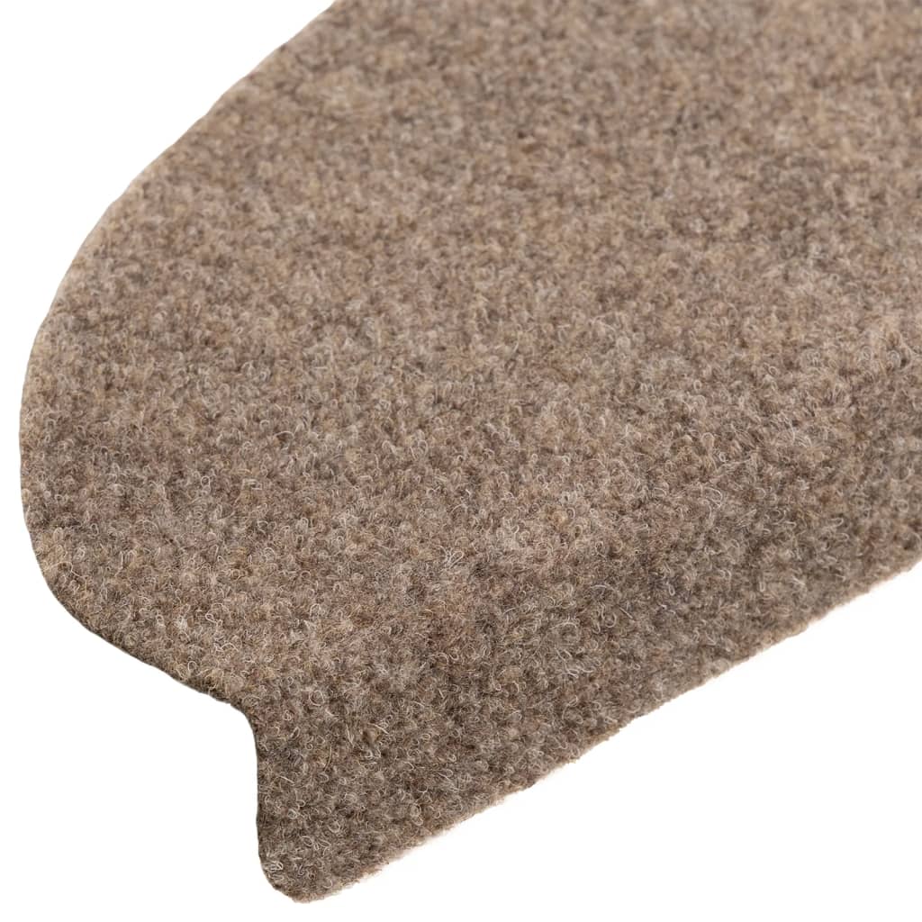 Tapis autoadhésifs de marches 5 pcs Crème 65x21x4 cm Aiguilleté