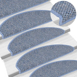 Tapis d'escalier autocollants 15 pcs 56x17x3 cm Bleu