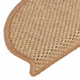 Tapis d'escalier autocollants aspect sisal 15 pcs 65x21x4 cm