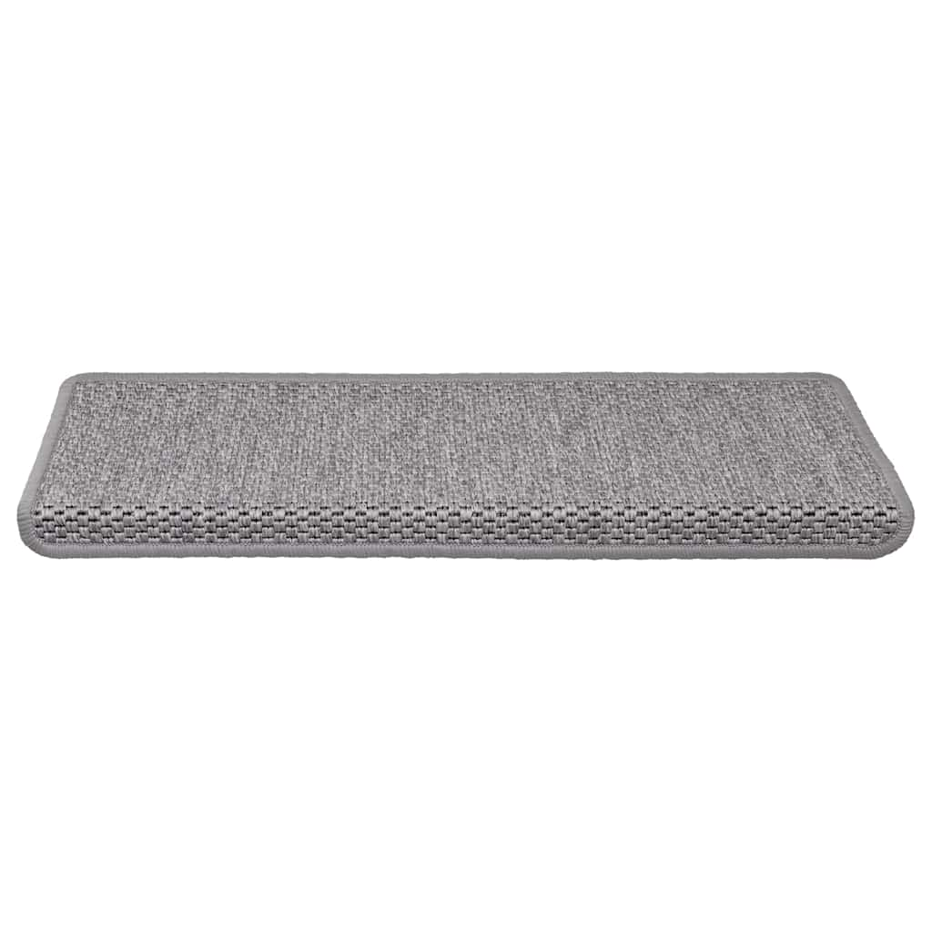 Tapis d'escalier autocollants 15 pcs 65x21x4 cm Argenté