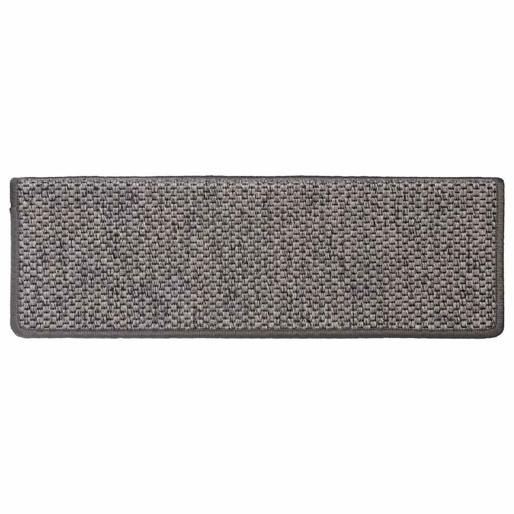 Tapis d'escalier autocollants 15 pcs 65x21x4 cm Gris et beige