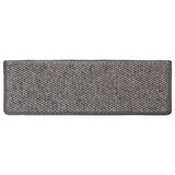 Tapis d'escalier autocollants 15 pcs 65x21x4 cm Gris et beige