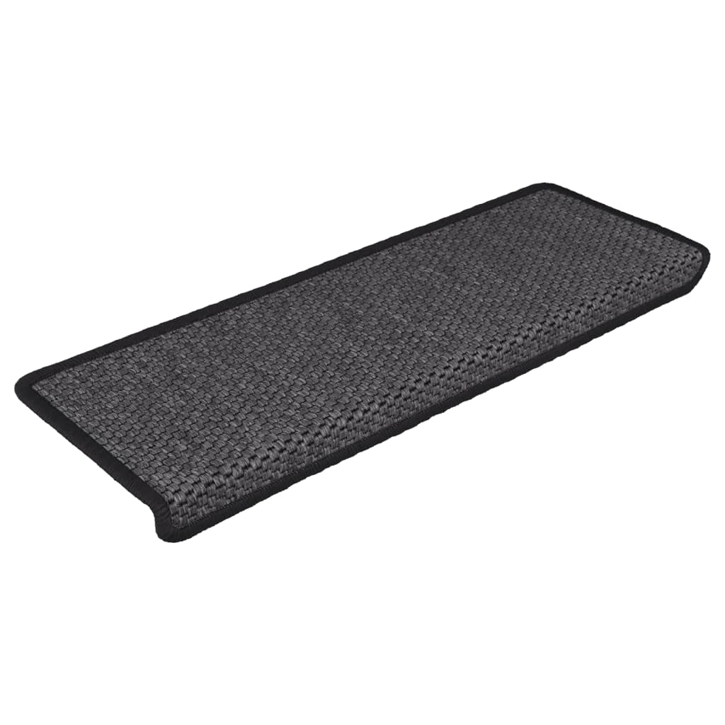 Tapis d'escalier autocollants 15 pcs 65x21x4 cm Anthracite