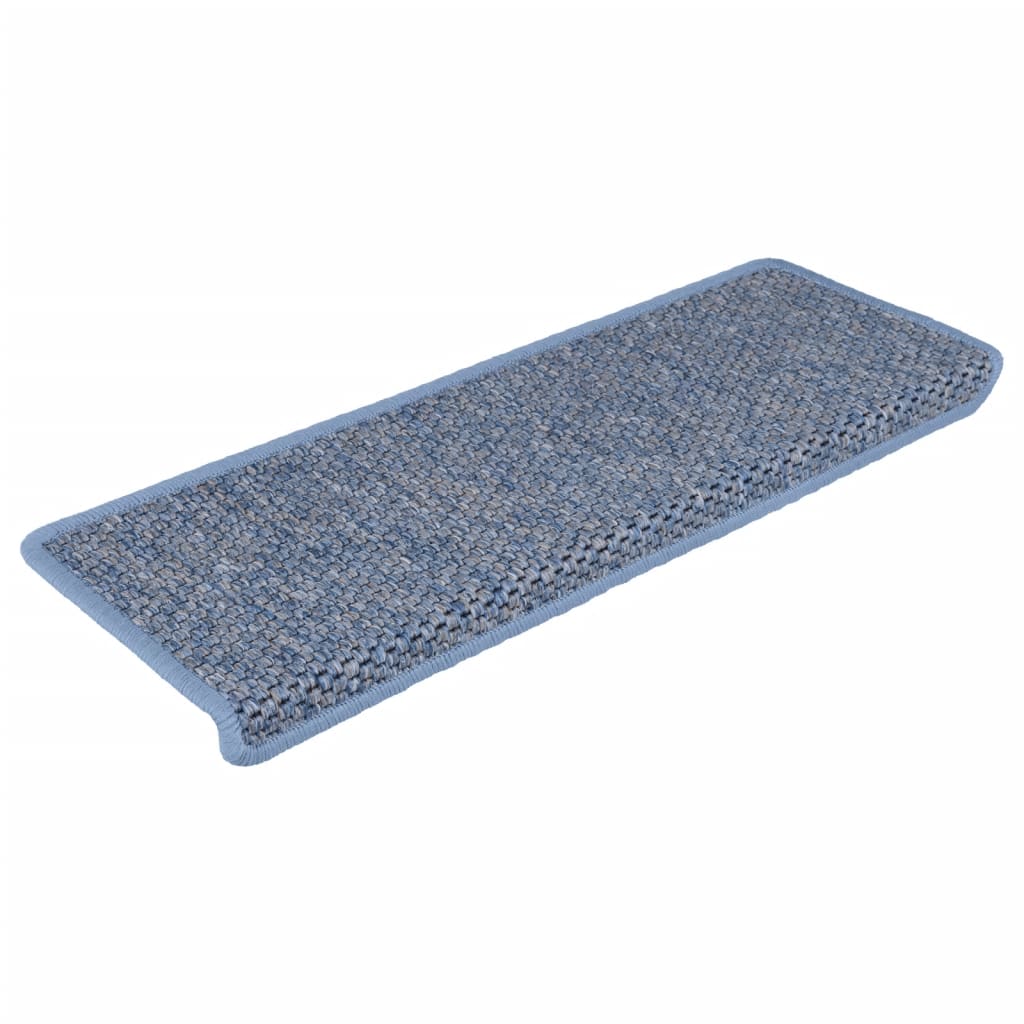 Tapis d'escalier autocollants 15 pcs 65x21x4 cm Bleu