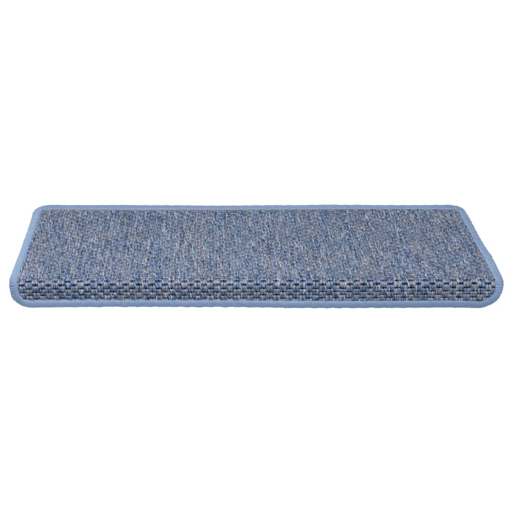 Tapis d'escalier autocollants 15 pcs 65x21x4 cm Bleu