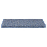 Tapis d'escalier autocollants 15 pcs 65x21x4 cm Bleu