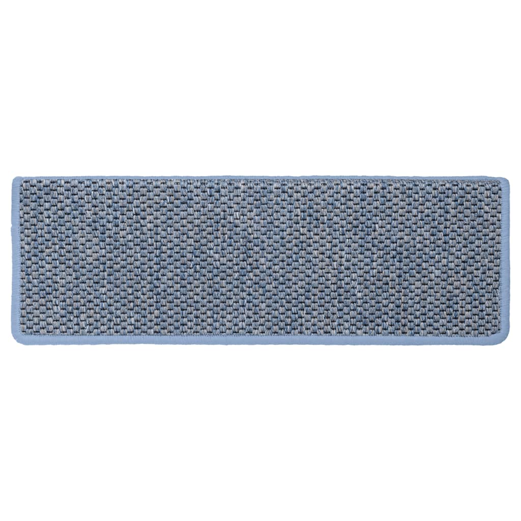 Tapis d'escalier autocollants 15 pcs 65x21x4 cm Bleu