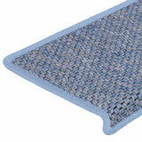 Tapis d'escalier autocollants 15 pcs 65x21x4 cm Bleu