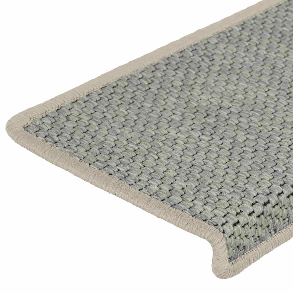 Tapis d'escalier autocollants aspect sisal 15 pcs 65x21x4 cm