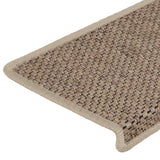 Tapis d'escalier autocollants 15 pcs 65x21x4 cm Sable