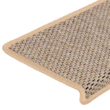 Tapis d'escalier autocollants 15 pcs 65x21x4 cm Beige clair