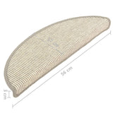 Tapis d'escalier autocollants 15 pcs 56x17x3 cm Argenté