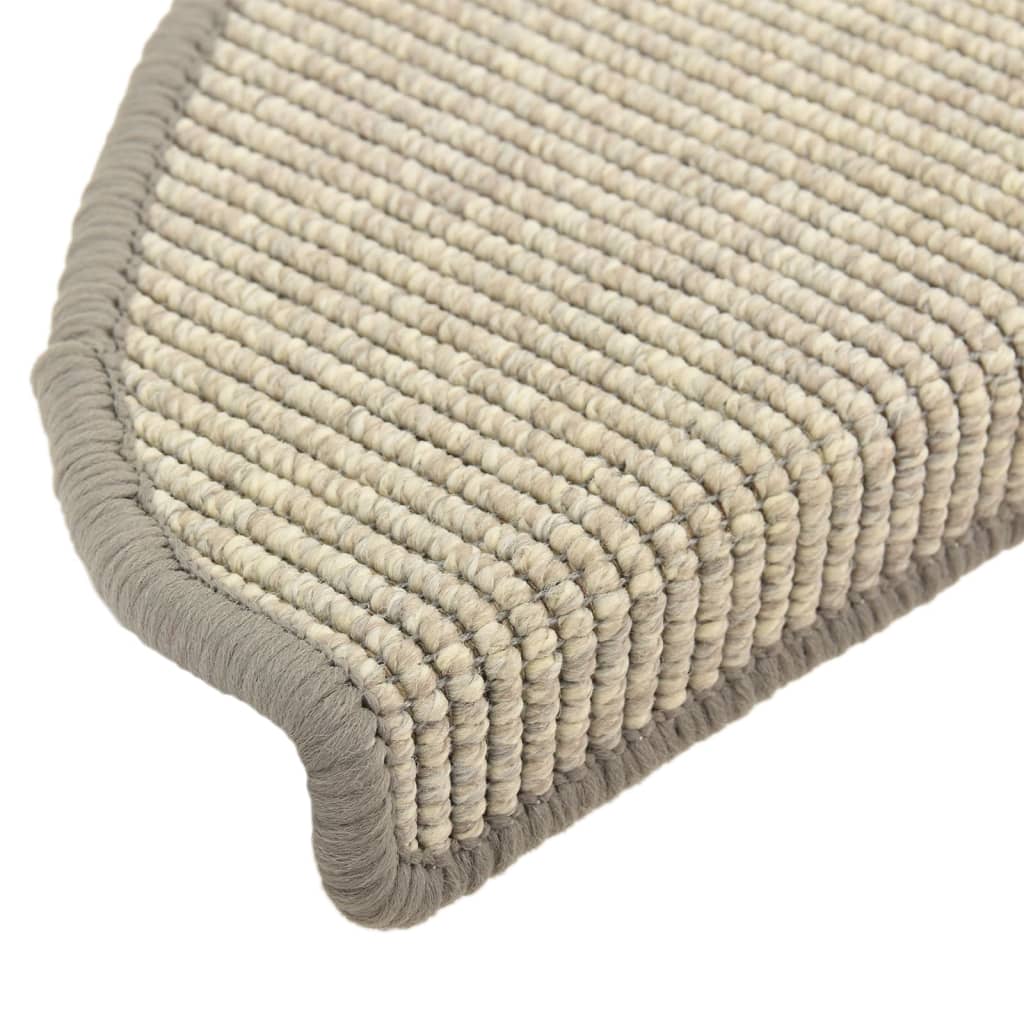 Tapis d'escalier auto-adhésifs 15 pcs Argenté 65x21x4 cm