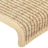 Tapis d'escalier autocollants 15 pcs 65x21x4 cm Beige clair