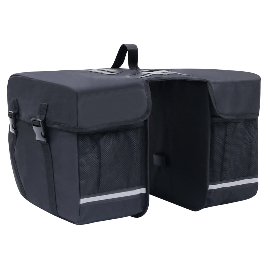 Sac de vélo double pour porte-bagages étanche 35 L Noir